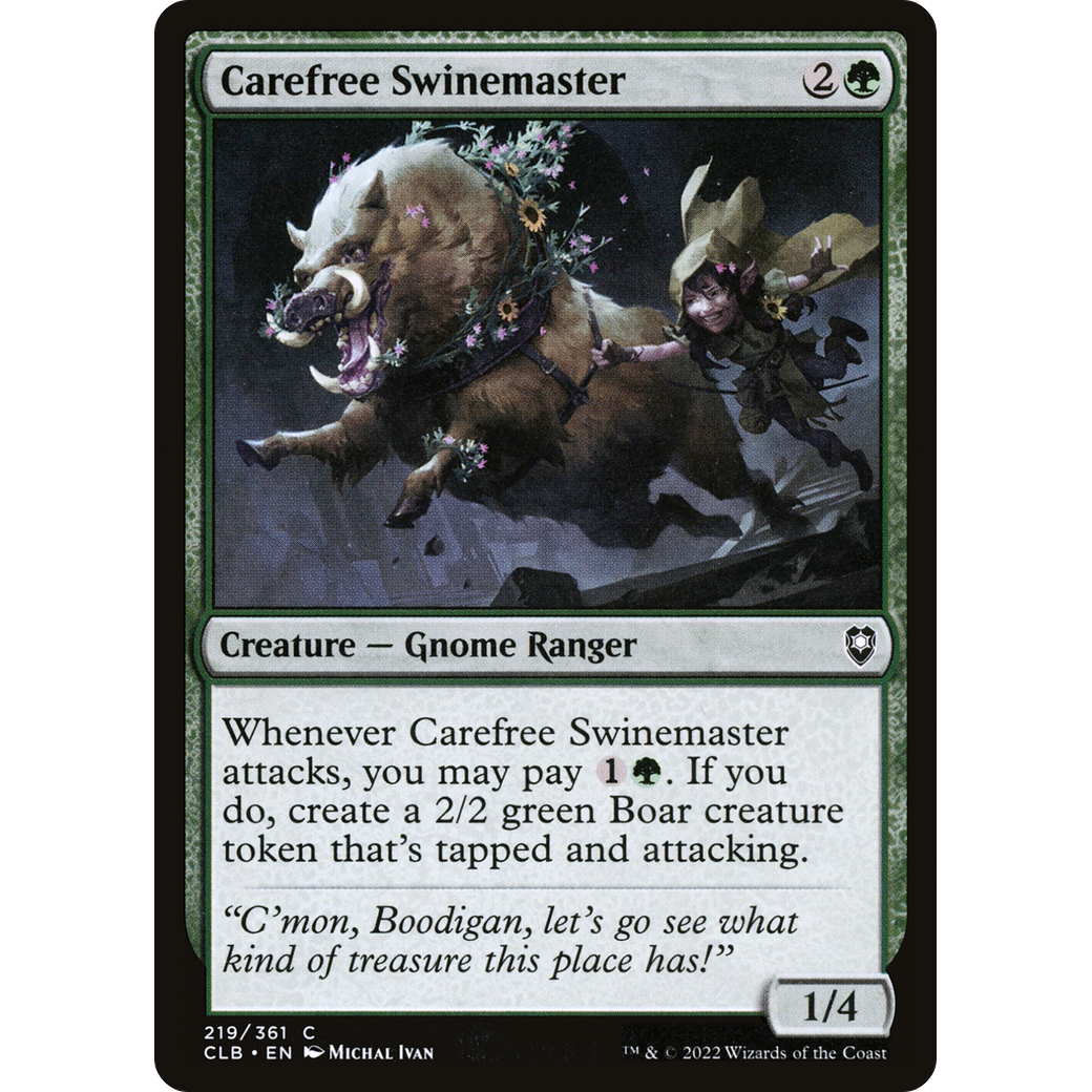 Carefree Swinemaster (CLB-219) - Commander Legends: Battle for Baldur's Gate Foil
