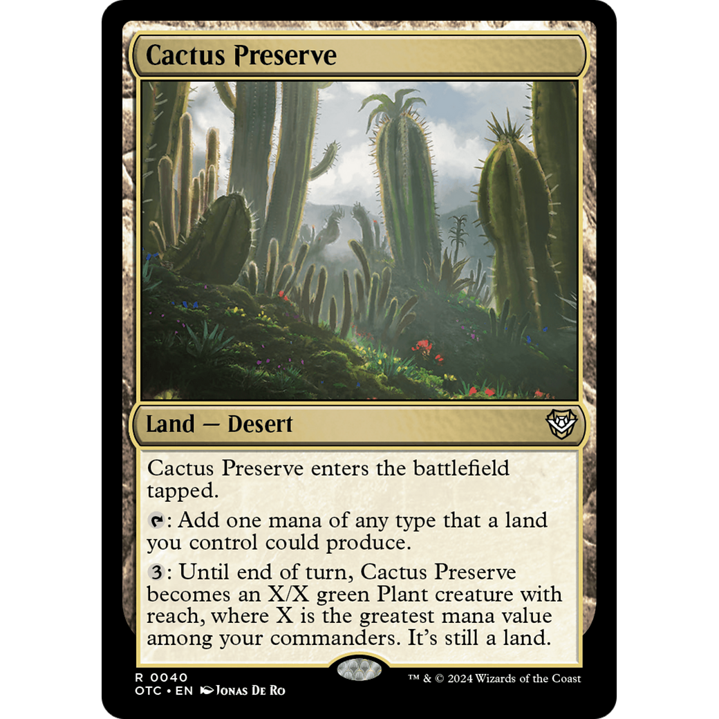 Cactus Preserve (OTC-040) - Outlaws of Thunder Junction Commander