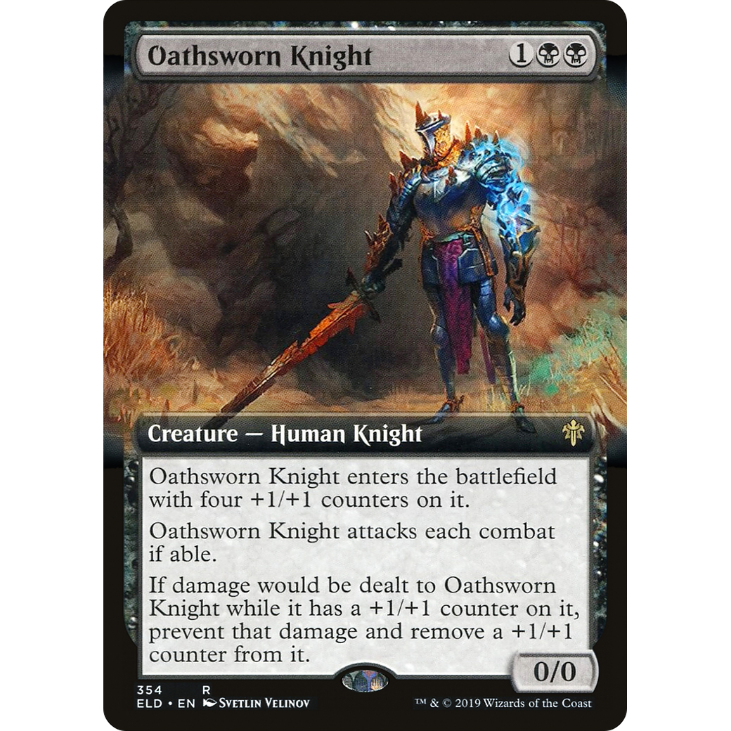 Oathsworn Knight (Extended Art) (ELD-354) - Throne of Eldraine: (Extended Art)