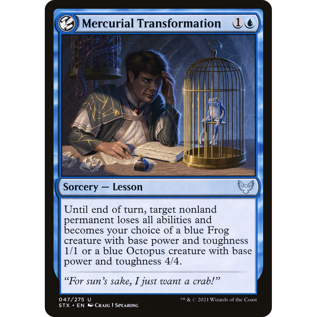 Mercurial Transformation (STX-047) - Strixhaven: School of Mages: (lesson) Foil