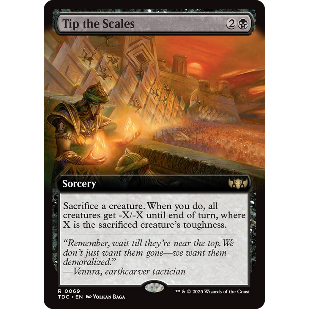 Tip the Scales (TDC-069) - Commander: Tarkir: Dragonstorm: (Extended Art)