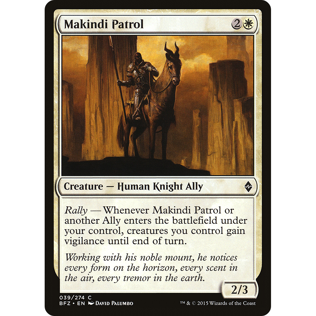 Makindi Patrol (BFZ-039) - Battle for Zendikar Foil