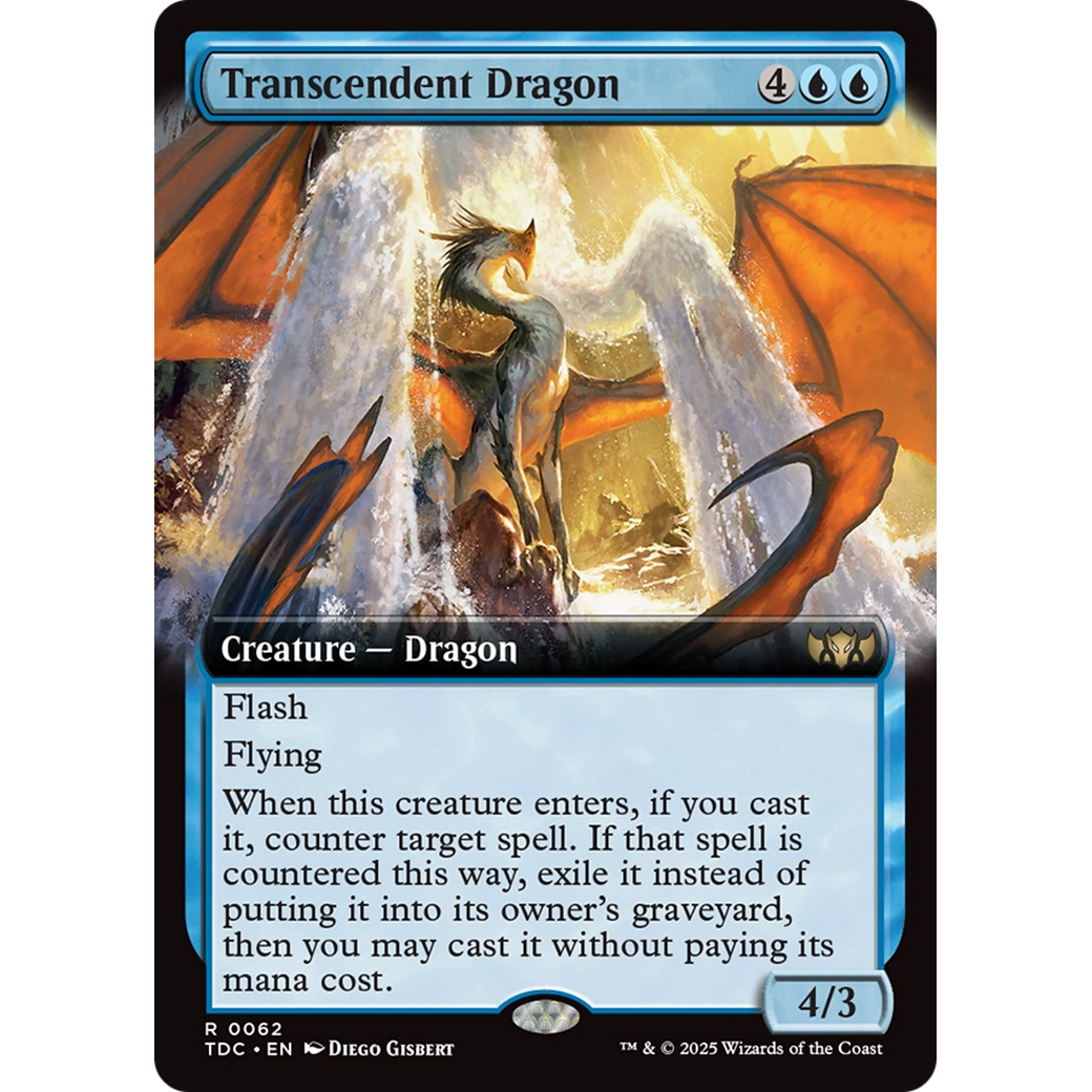 Transcendent Dragon (TDC-062) - Commander: Tarkir: Dragonstorm: (Extended Art)