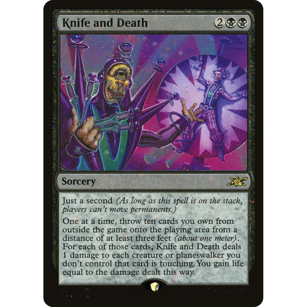 Knife and Death (Galaxy Foil) (UNF-363) - Unfinity Foil