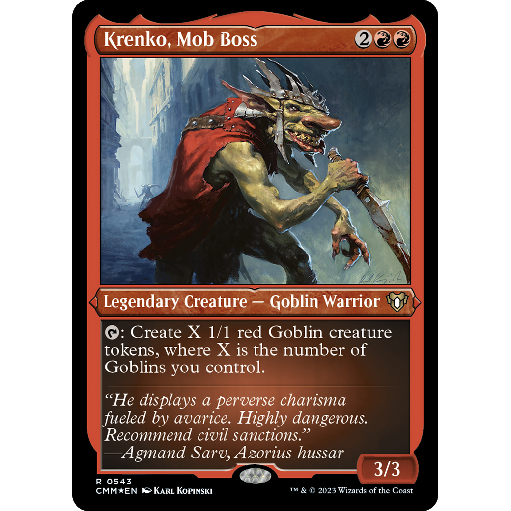 Krenko, Mob Boss (CMM-543) - Commander Masters Etched Foil