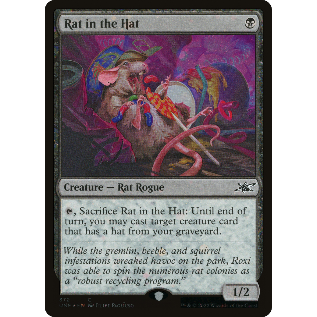 Rat in the Hat (Galaxy Foil) (UNF-372) - Unfinity Foil