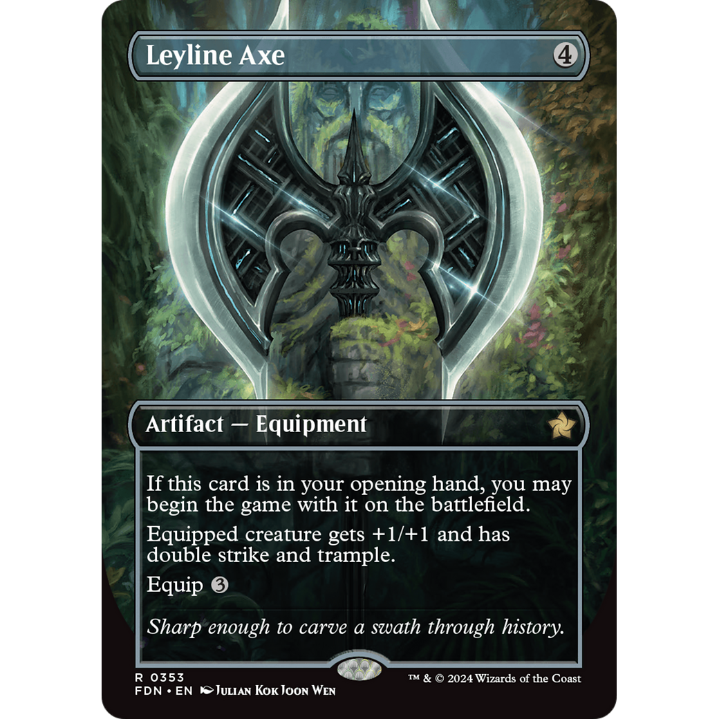 Leyline Axe (FDN-353) - Foundations (Borderless) Foil