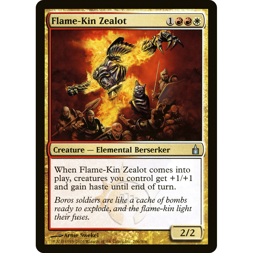 Flame-Kin Zealot (RAV-206) - Ravnica: City of Guilds Foil
