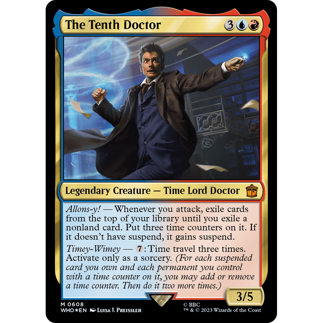The Tenth Doctor (Surge Foil) (WHO-608) - Doctor Who Foil