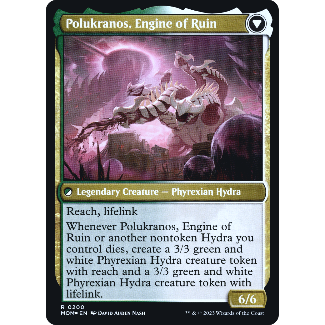 Polukranos Reborn // Polukranos, Engine of Ruin (PRE-200S) - March of the Machine Promos Foil