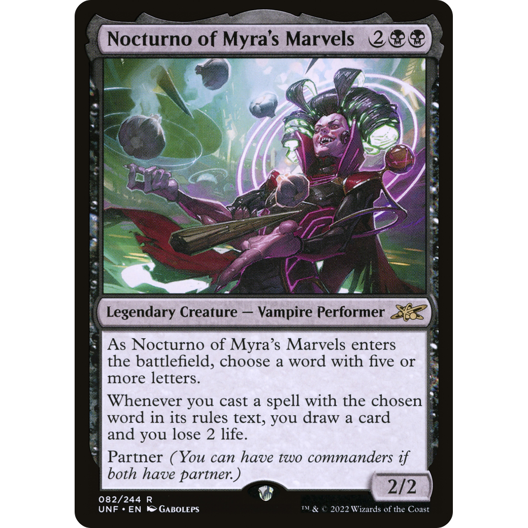 Nocturno of Myra's Marvels (UNF-082) - Unfinity Foil
