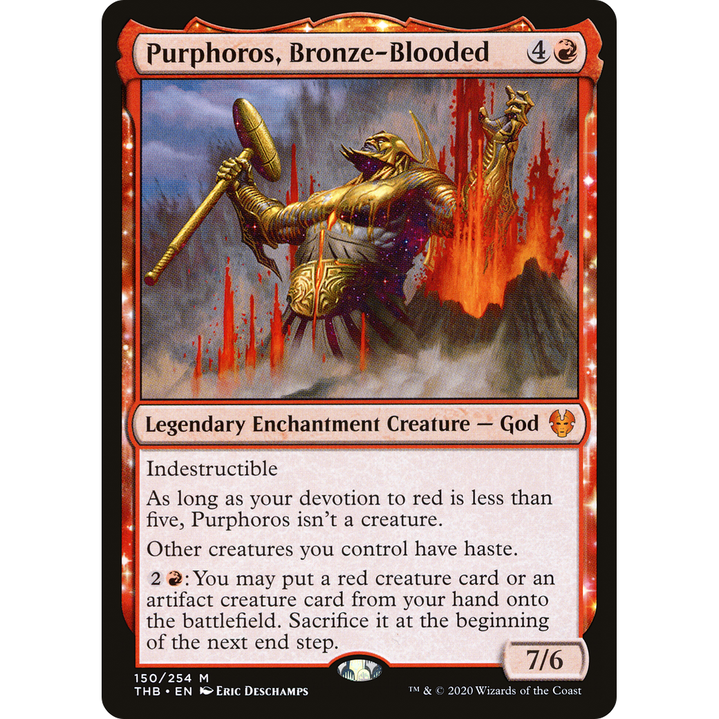 Purphoros, Bronze-Blooded (THB-150) - Theros Beyond Death: (enchantment) Foil