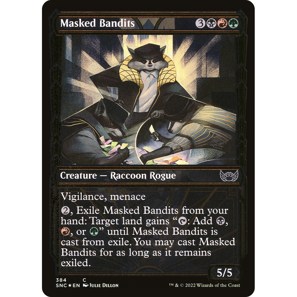 Masked Bandits (Gilded Foil) (SNC-384) - Streets of New Capenna: (Showcase) Foil