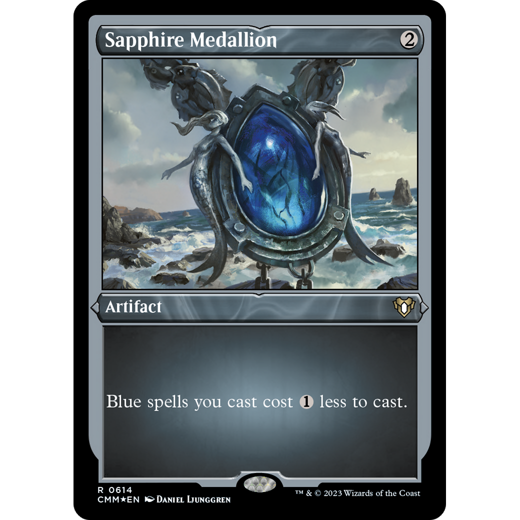 Sapphire Medallion (CMM-614) - Commander Masters Etched Foil