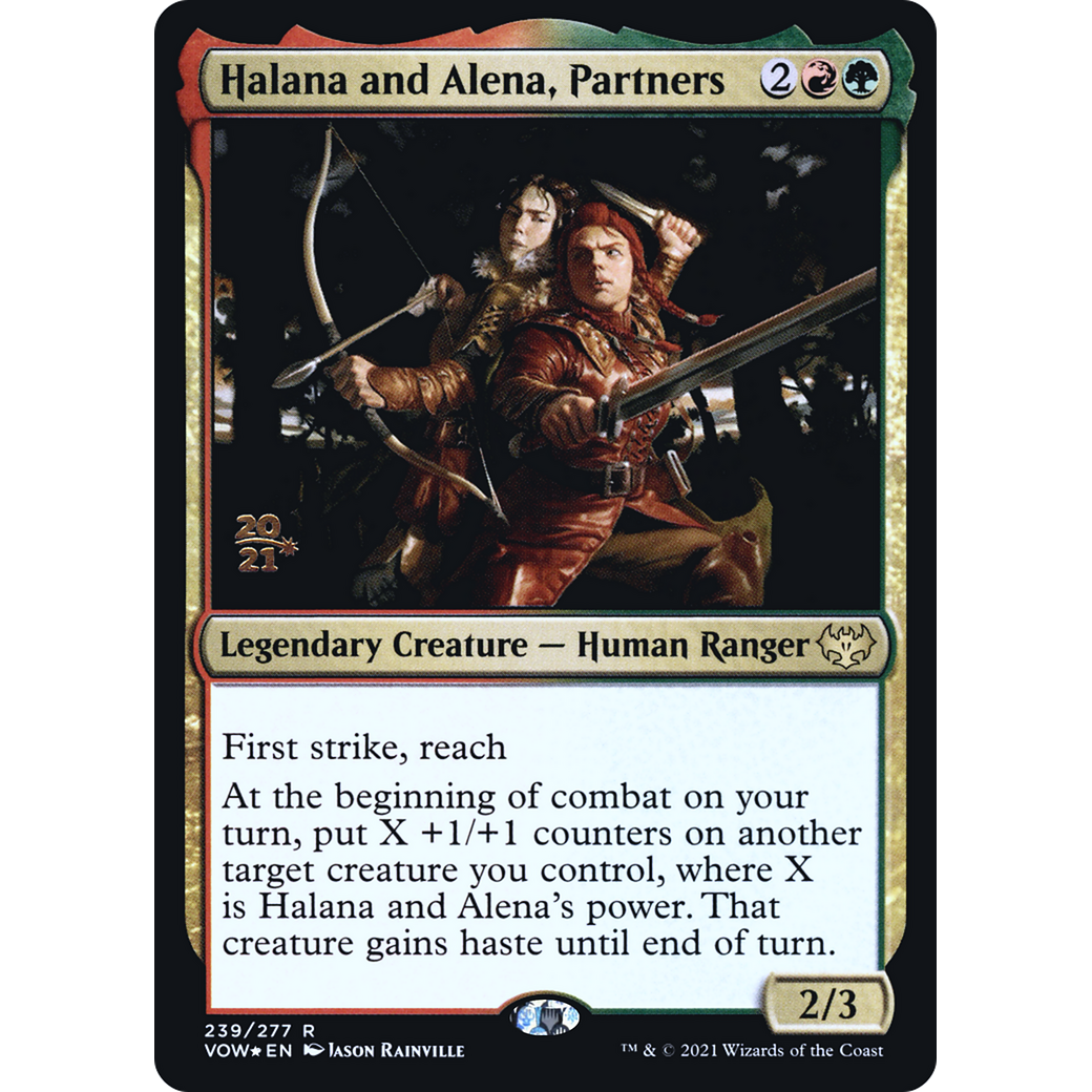 Halana and Alena, Partners (PRE-239) - Innistrad: Crimson Vow Promos Foil