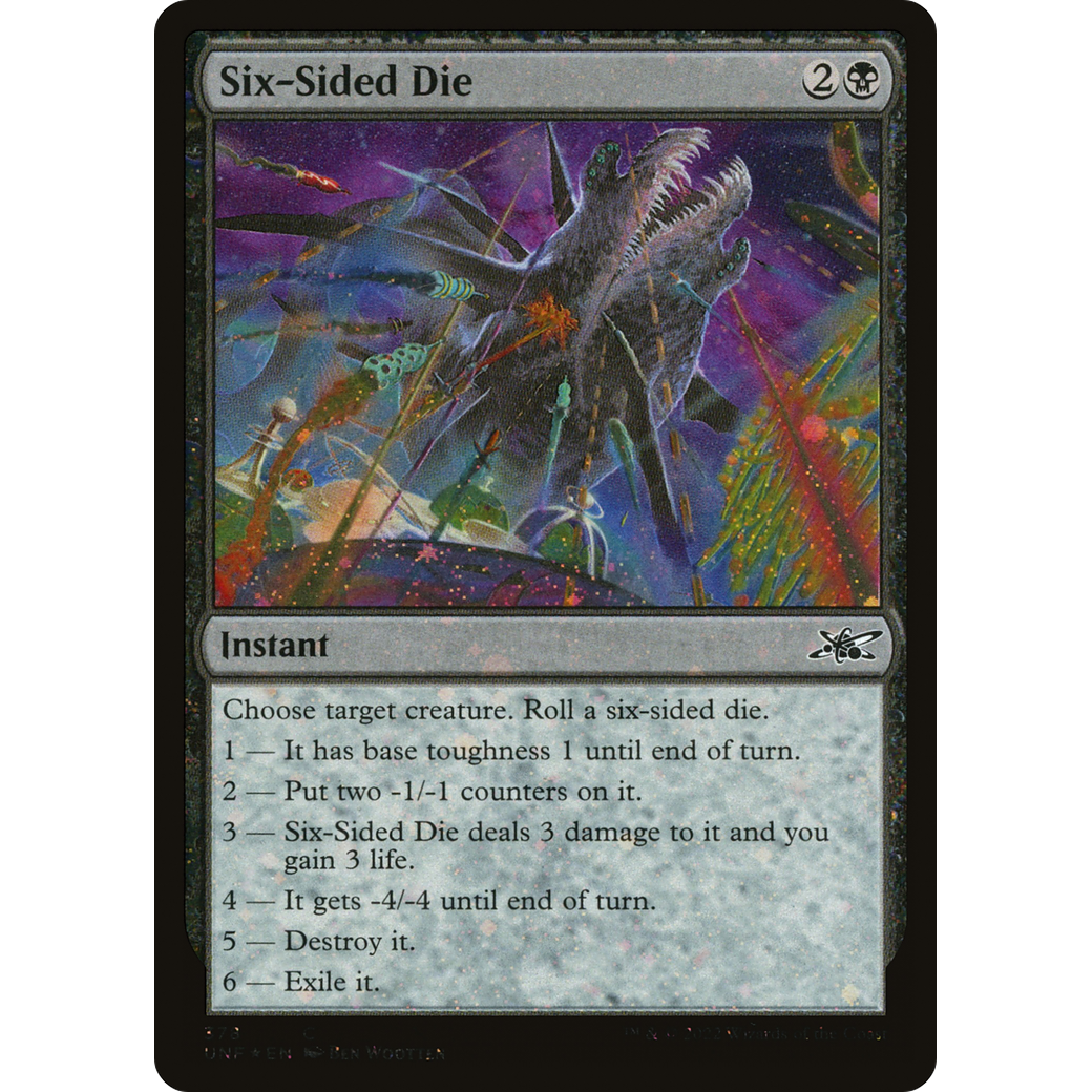Six-Sided Die (Galaxy Foil) (UNF-378) - Unfinity Foil