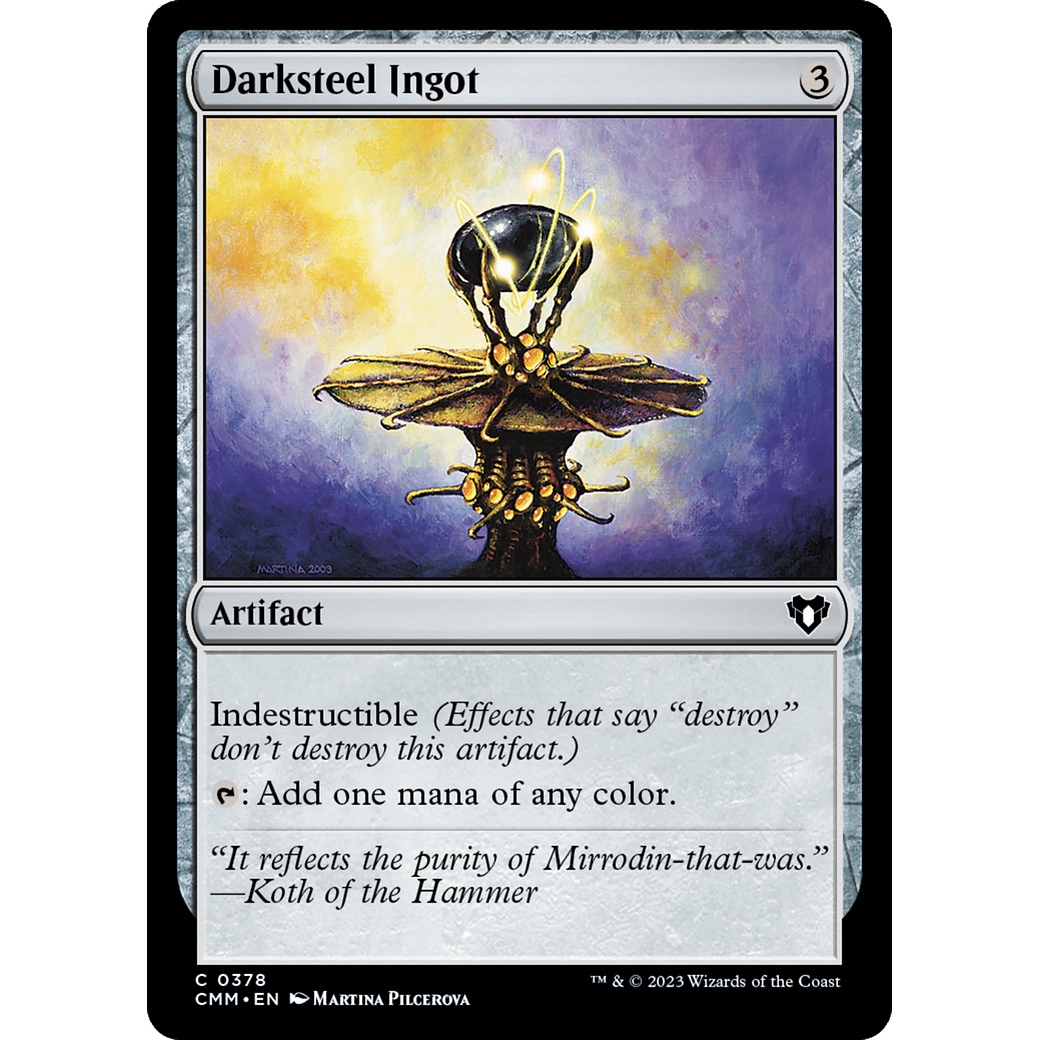 Darksteel Ingot (CMM-378) - Commander Masters Foil
