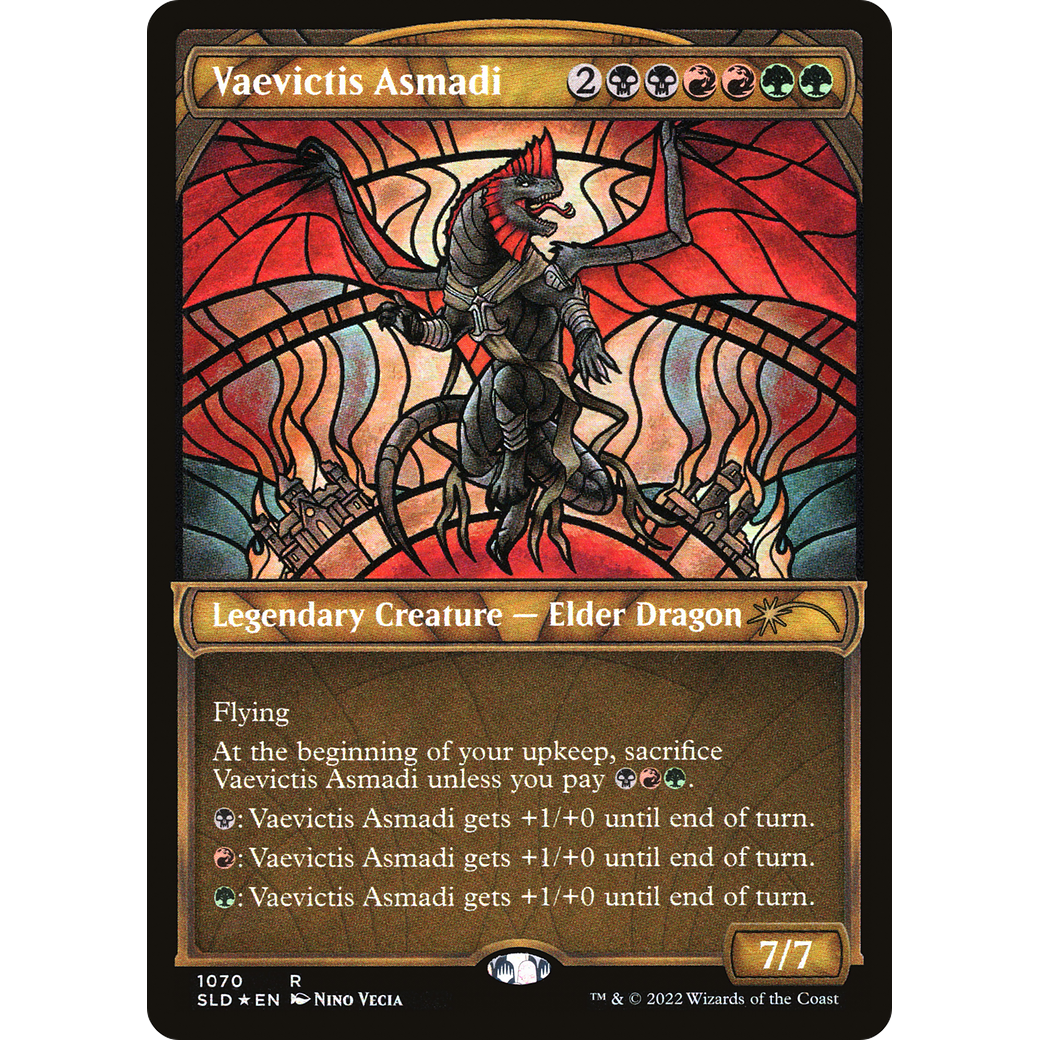 Vaevictis Asmadi (Stained Glass) (Textured Foil) (SLD-1070) - Secret Lair Drop: (Showcase) Foil