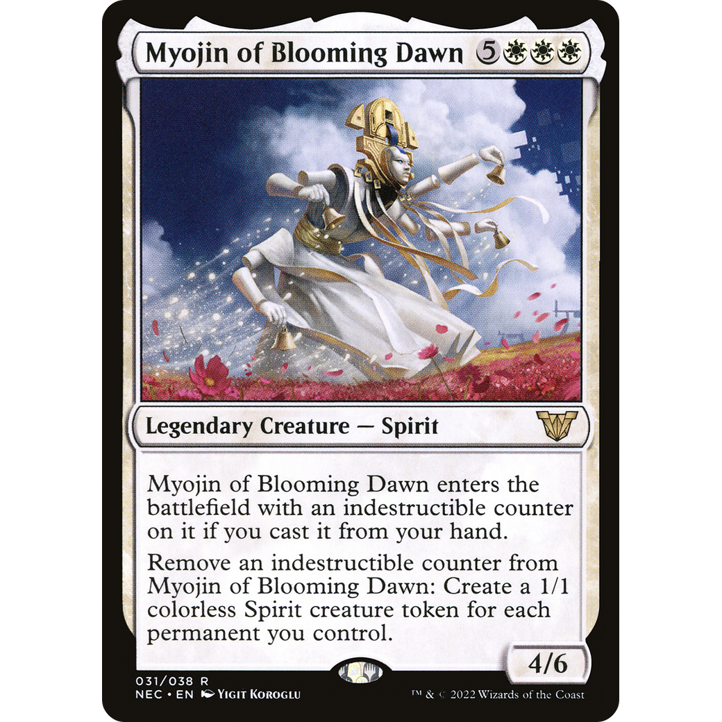 Myojin of Blooming Dawn (NEC-031) - Neon Dynasty Commander Foil