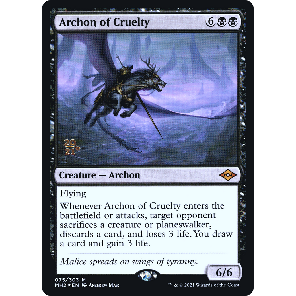 Archon of Cruelty (PRE-075) - Modern Horizons 2 Promos Foil