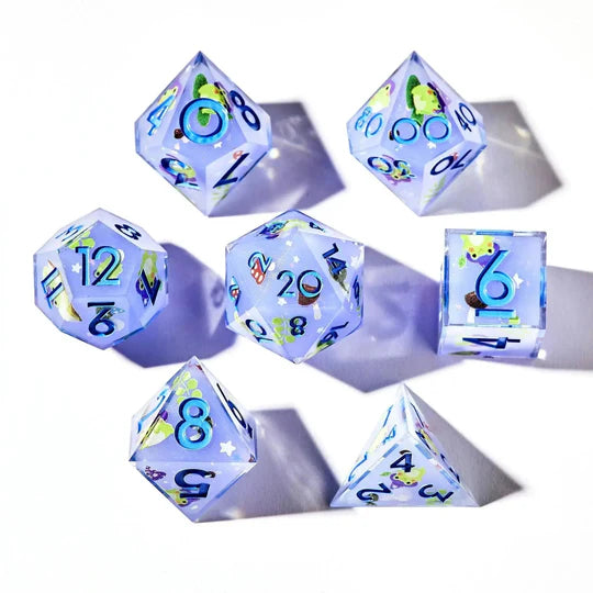 Arcane Amphibia 7-Piece Polyhedral Dice Set