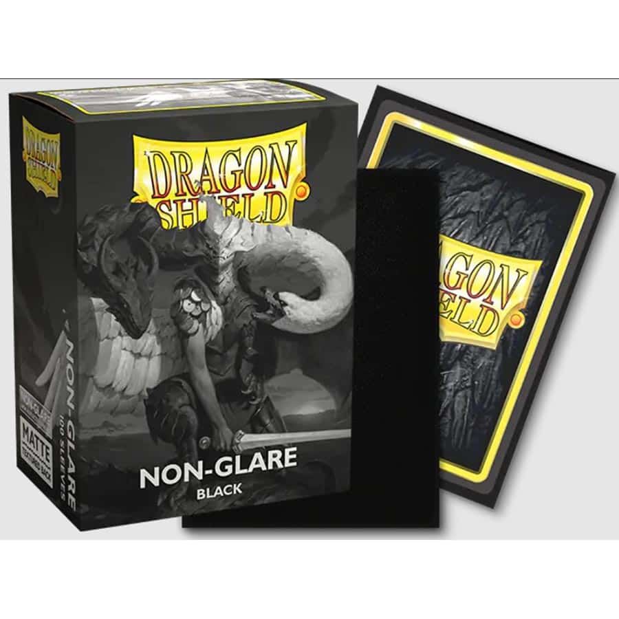 Dragon Shield 100ct Non-Glare Sleeves: Matte Black V2