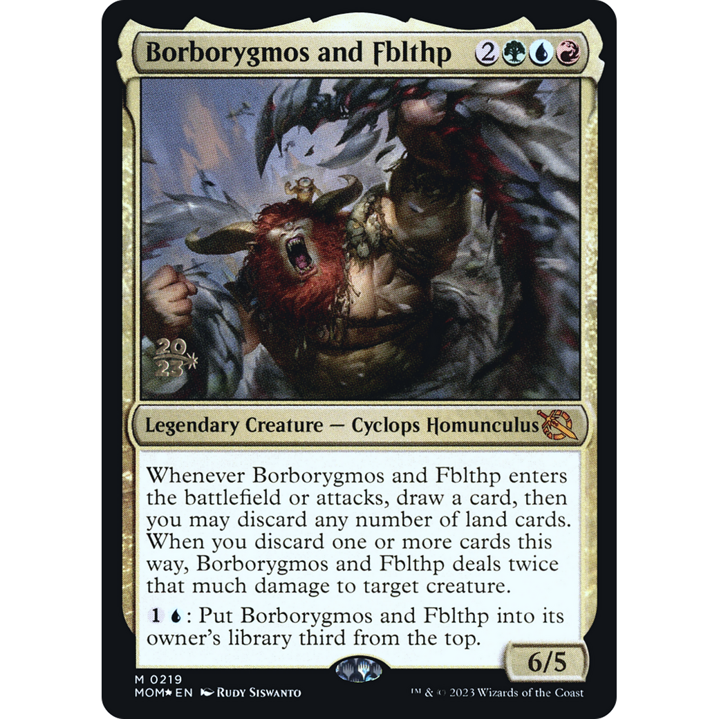 Borborygmos and Fblthp (PRE-219S) - March of the Machine Promos Foil