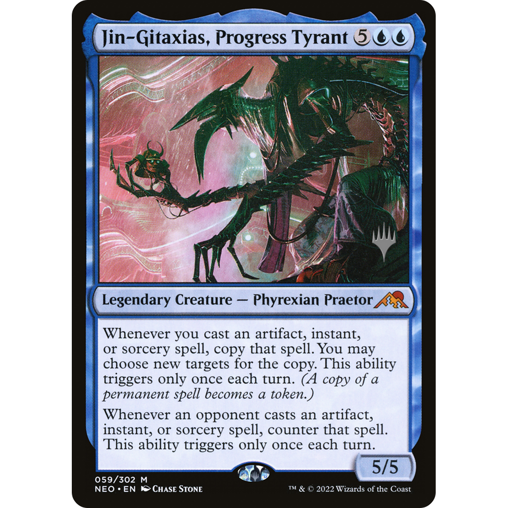 Jin-Gitaxias, Progress Tyrant (PPNEO-59P) - Kamigawa: Neon Dynasty Promos Foil