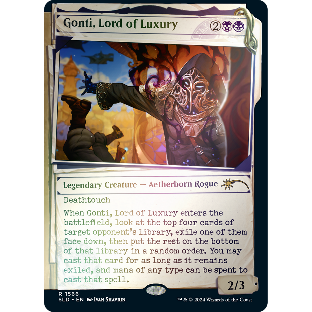 Gonti, Lord of Luxury (Rainbow Foil) (SLD-1566) - Secret Lair Drop: (Showcase) Foil