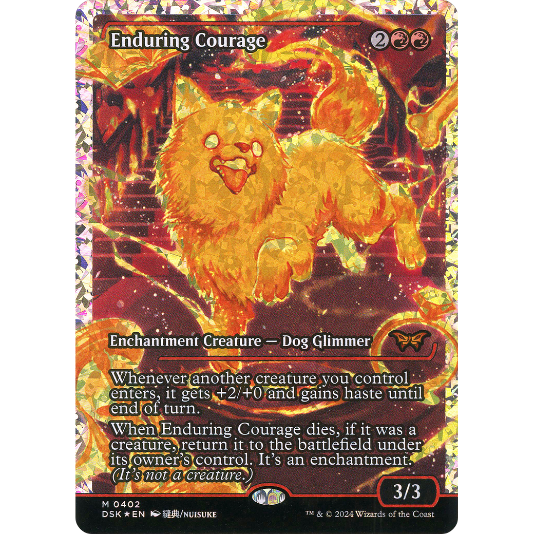 Enduring Courage (DSK-402) - Duskmourn: House of Horror: (Showcase) Foil