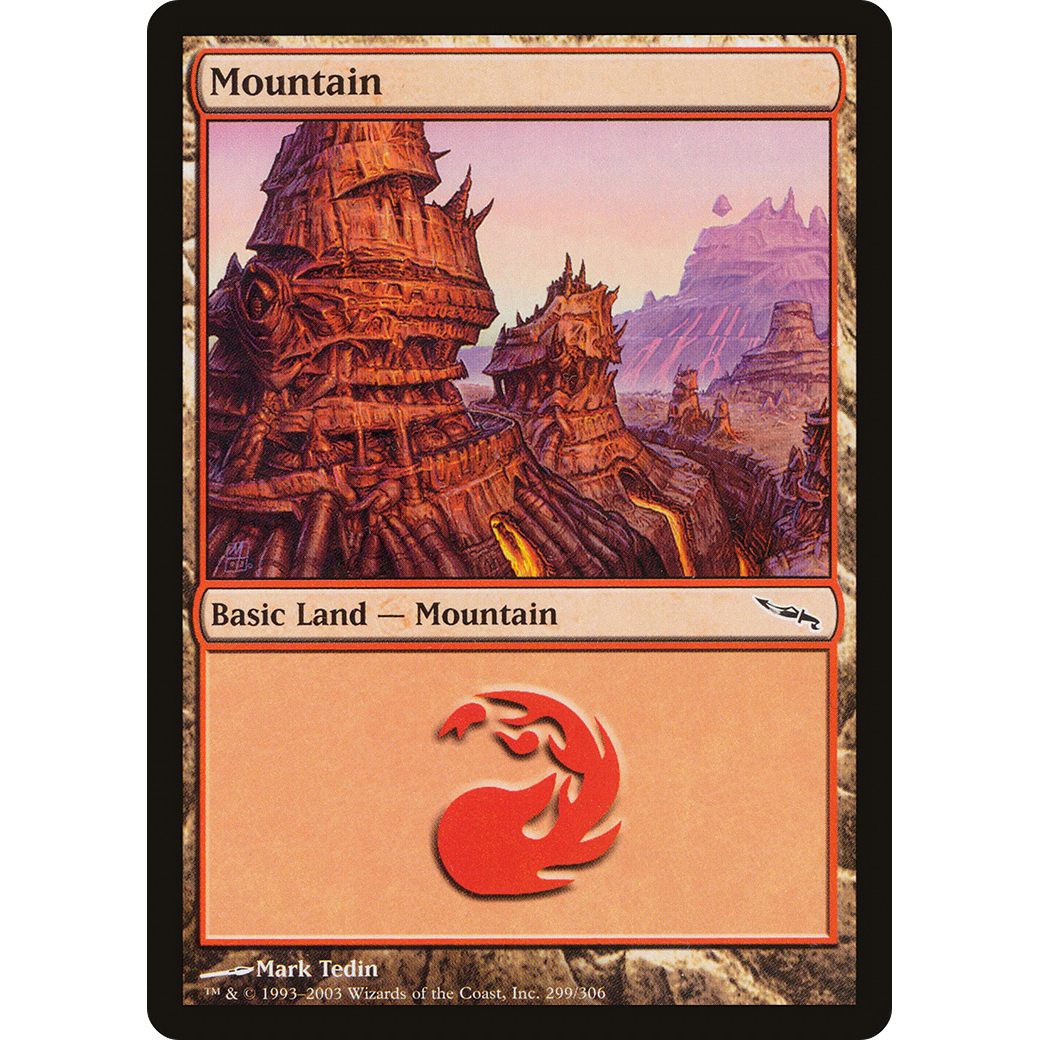 Mountain (299) (MRD-299) - Mirrodin Foil