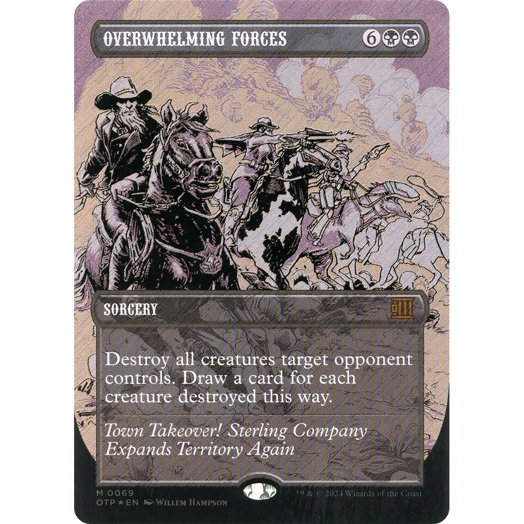 Overwhelming Forces (Textured Foil) (OTP-069) - Breaking News (Borderless) Foil