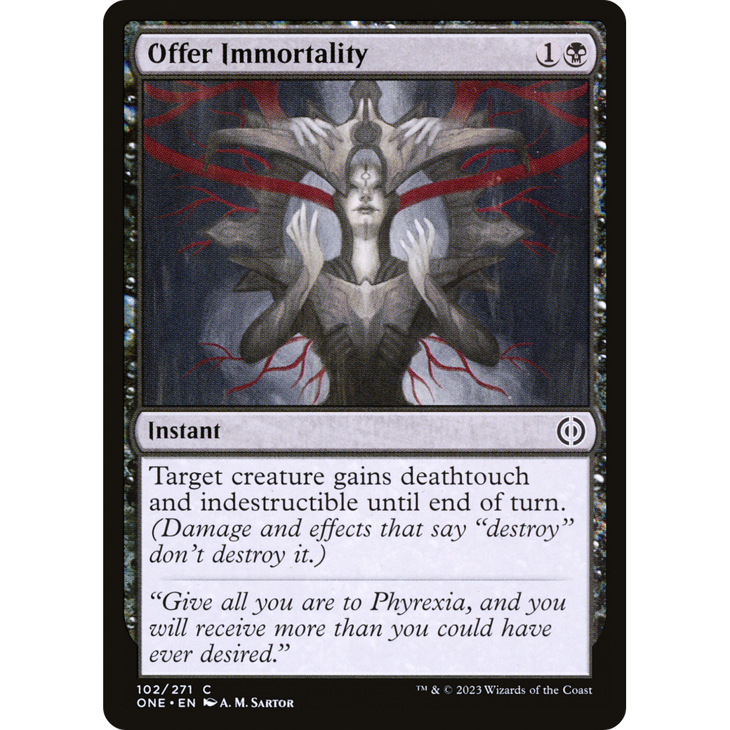 Offer Immortality (ONE-102) - Phyrexia: All Will Be One Foil