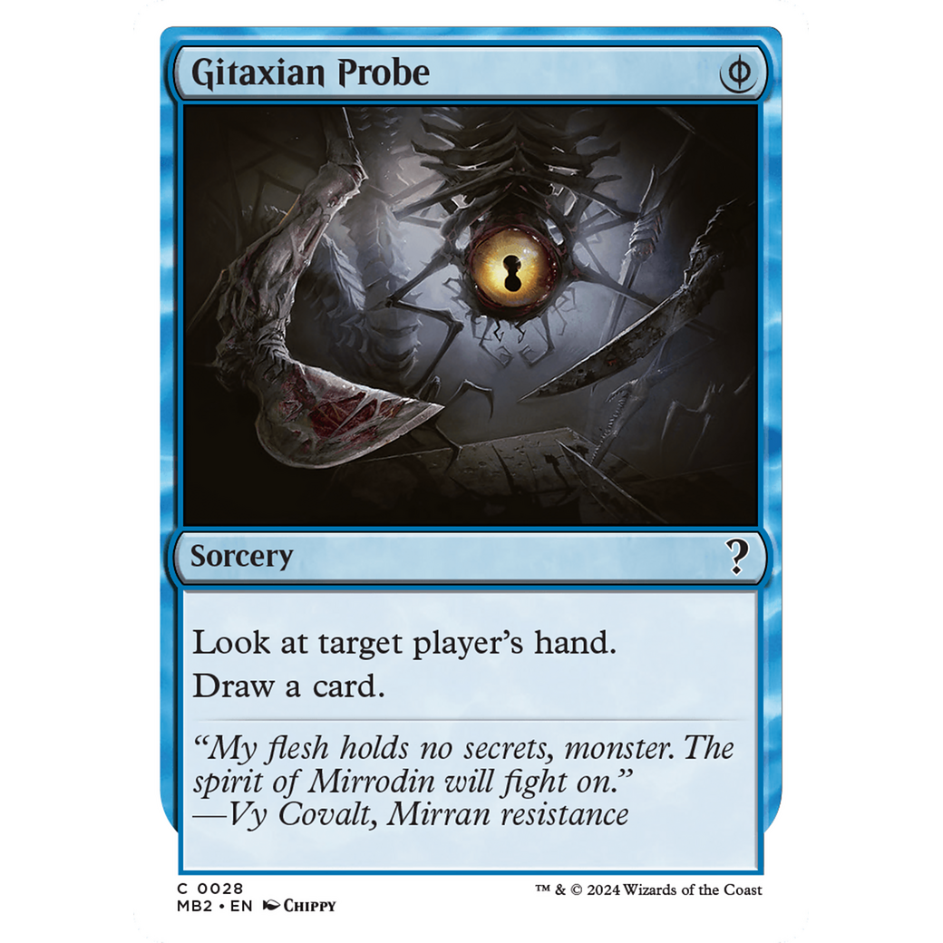Gitaxian Probe (White Border) (MB2-028) - Mystery Booster 2