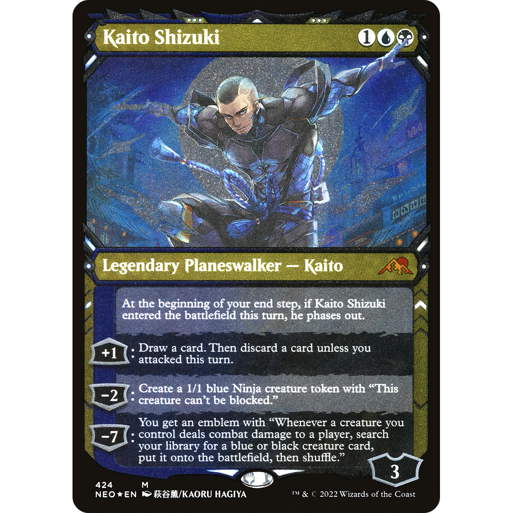 Kaito Shizuki (NEO-424) - Kamigawa: Neon Dynasty: (Showcase) Etched Foil