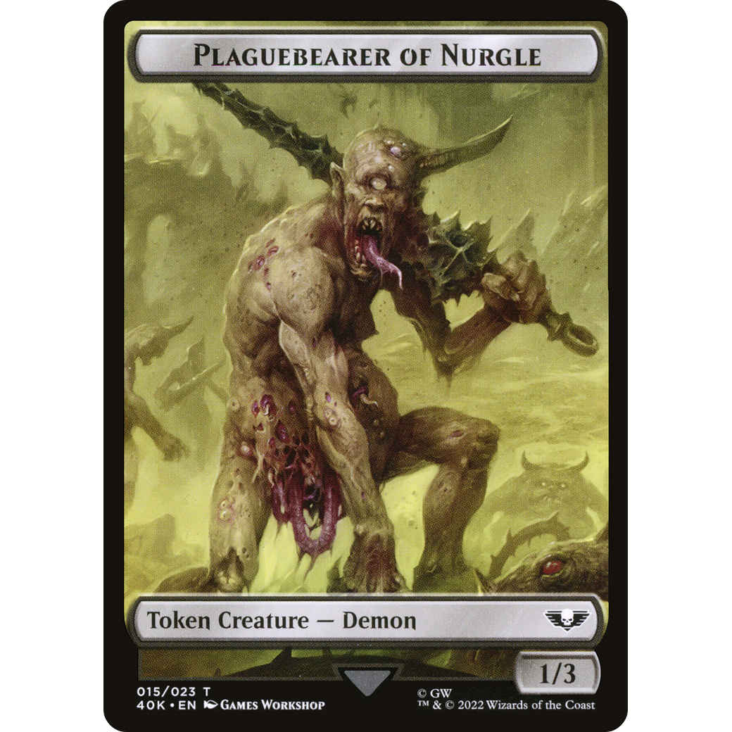 Plaguebearer of Nurgle (T40K-015) - Warhammer 40,000 Tokens