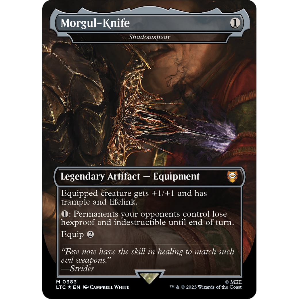Shadowspear (LTC-383) - Tales of Middle-earth Commander / Morgul-Knife (Borderless) Foil