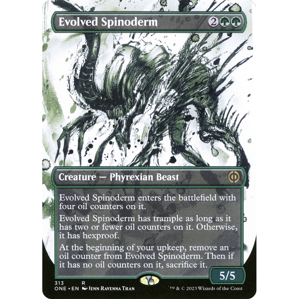 Evolved Spinoderm (ONE-313) - Phyrexia: All Will Be One: (Showcase) (Borderless) Foil
