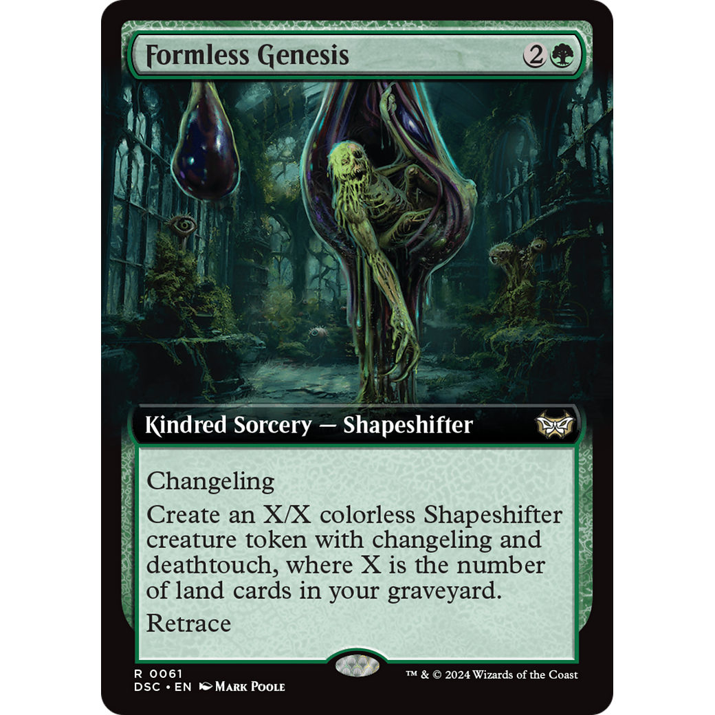 Formless Genesis (DSC-061) - Duskmourn: House of Horror Commander: (Extended Art)
