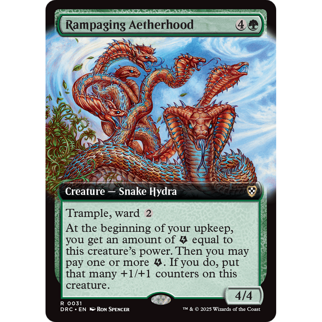 Rampaging Aetherhood (DRC-031) - Commander: Aetherdrift: (Extended Art) Foil