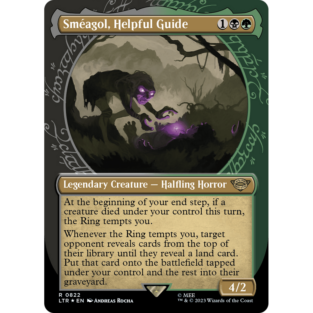 Sméagol, Helpful Guide (LTR-822) - The Lord of the Rings: Tales of Middle-earth: (Showcase) (Borderless) Foil