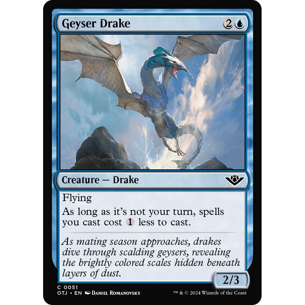 Geyser Drake (OTJ-051) - Outlaws of Thunder Junction Foil