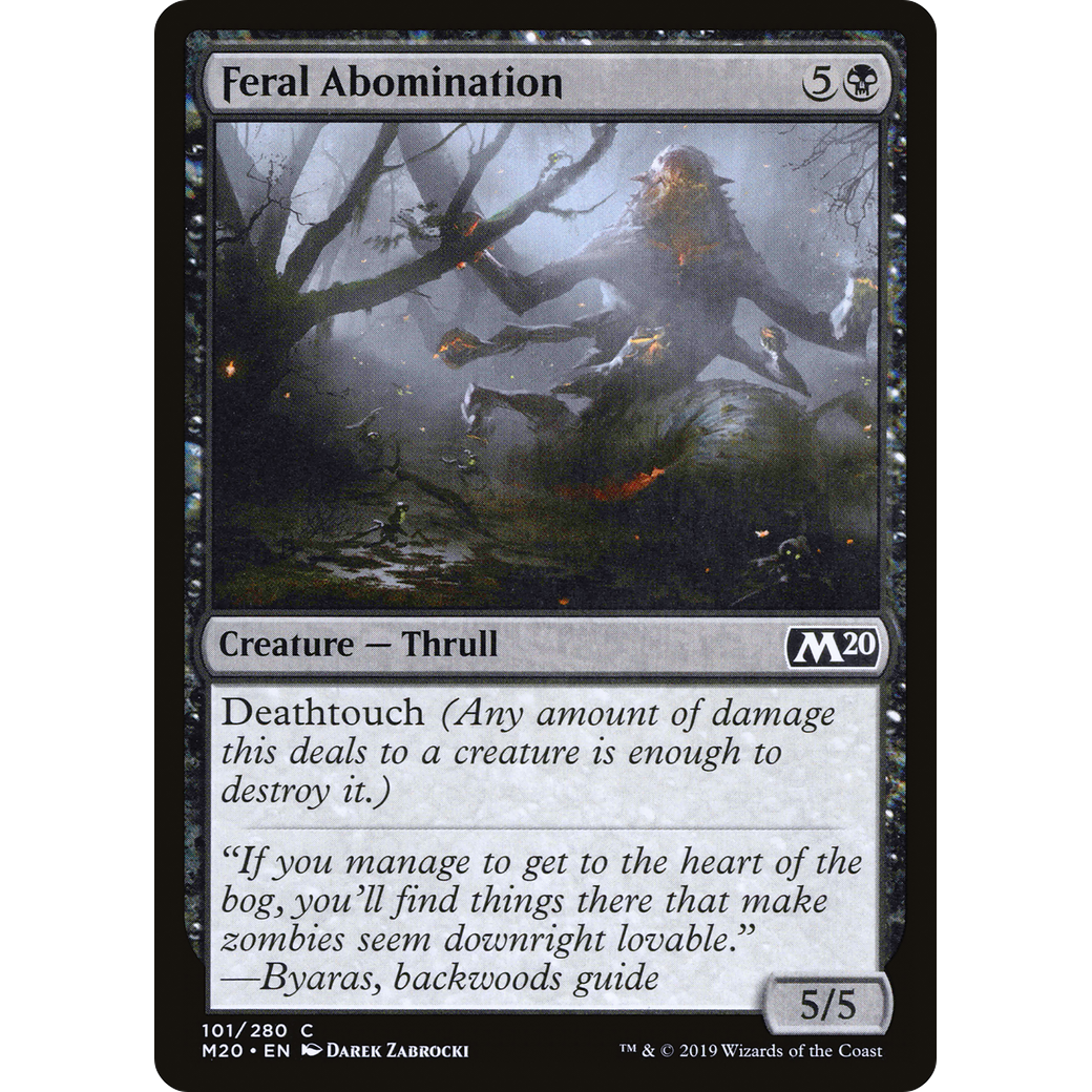 Feral Abomination (M20-101) - Core Set 2020 Foil