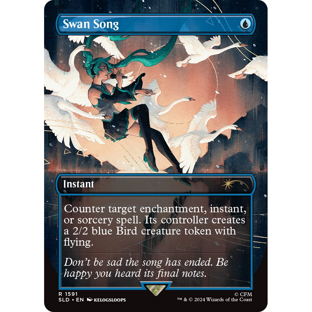Swan Song (1591) (SLD-1591) - Secret Lair Drop (Borderless)