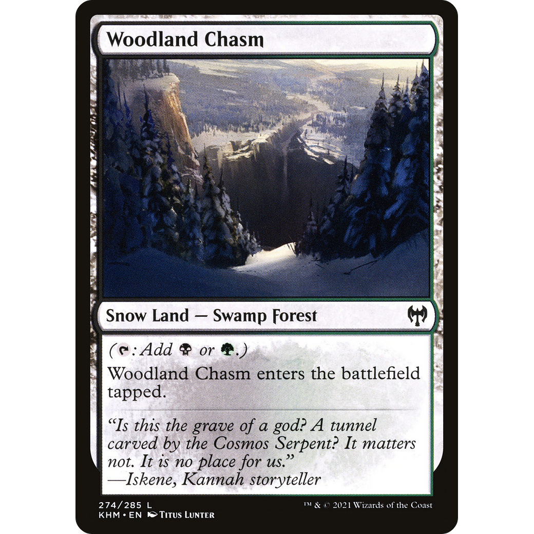 Woodland Chasm (KHM-274) - Kaldheim: (snow)