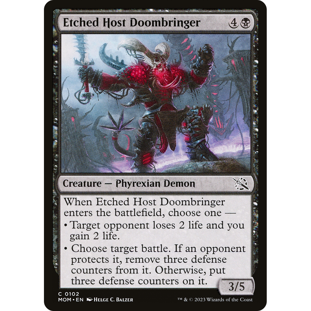 Etched Host Doombringer (MOM-102) - March of the Machine Foil