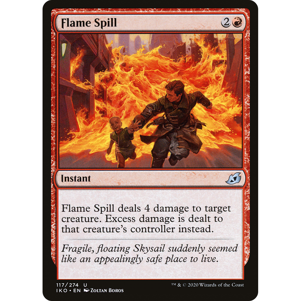 Flame Spill (IKO-117) - Ikoria: Lair of Behemoths Foil