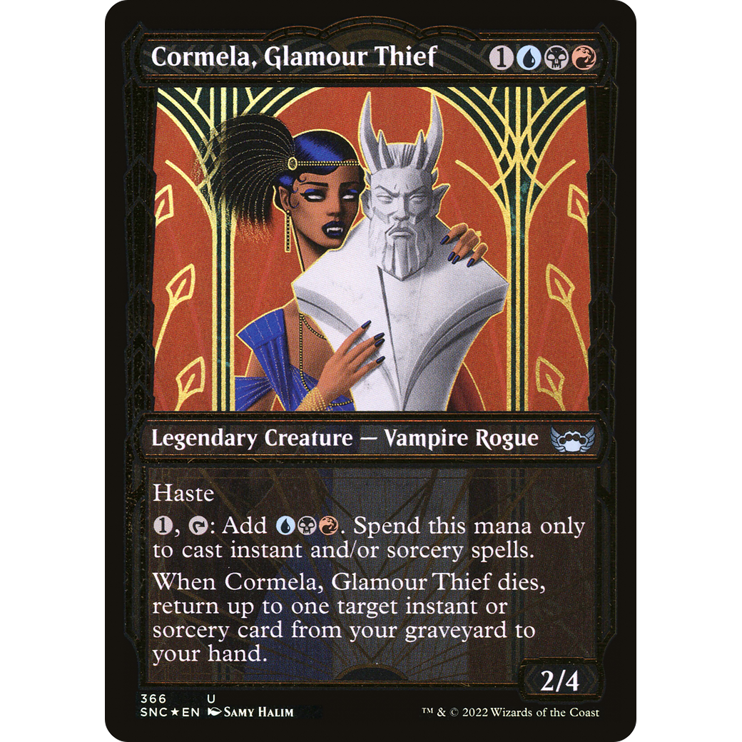 Cormela, Glamour Thief (Gilded Foil) (SNC-366) - Streets of New Capenna: (Showcase) Foil