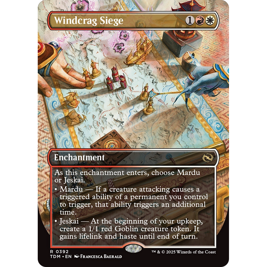 Windcrag Siege (TDM-392) - Tarkir: Dragonstorm: (enchantment) (Borderless) Foil