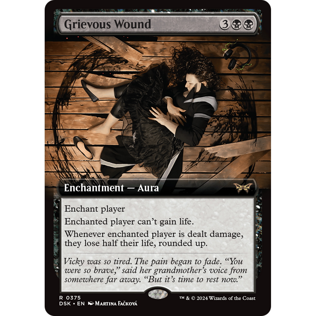 Grievous Wound (DSK-375) - Duskmourn: House of Horror: (Extended Art) Foil